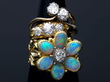 stacked gemstone rings