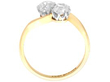 Antique 2 Stone Twist Diamond Ring setting