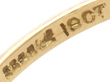 Antique 2 Stone Twist Diamond Ring in Yellow Gold hallmarks