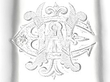 Antique Sterling Silver Watering Can Monogram Initials
