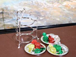 Miniature Sterling Silver Cake Stand plates separate