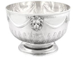 Antique Silver Bowl with Lion Handles side