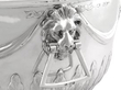 Antique Silver Bowl close up on Lion Handle
