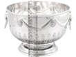 Antique Silver Bowl with Lion Handles size