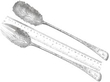 Georgian Silver Salad Servers size