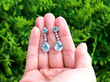 Vintage Aquamarine Diamond Drop Earrings outside