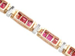 Vintage Gold and Ruby Bracelet reverse