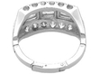 Vintage Emerald Cut Diamond Cluster Ring back