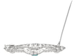 Art Deco High Zircon Brooch with Diamonds with Pin Open
