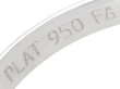 Hallmark of 2.86 Carat Diamond Three Stone Ring in Platinum