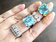 gemstone rings stacked on finger