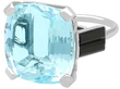 antique Aquamarine Ring with Onyx