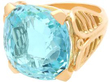 Aquamarine Ring in Yellow Gold