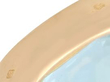 Cushion Cut Aquamarine Ring in Yellow Gold hallmarks