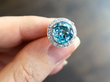 Vintage Blue Zircon Earring