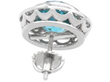 Vintage Blue Zircon Earring with Diamonds back
