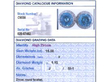 Vintage Blue Zircon Earrings with Diamonds grading card