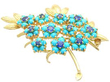 Sapphire Gold Brooch
