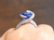 white gold sapphire and diamond ring