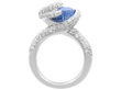 Side View of Sri Lankan Sapphire and Diamond Ring by Wempe