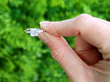 Antique Square Cut Diamond Engagement Ring outside