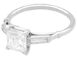 Antique Square Cut Diamond Engagement Ring