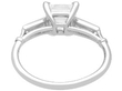 Antique Square Cut Diamond Engagement Ring back