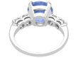 Vintage Round Sapphire Ring with Diamonds back