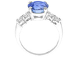 setting of Vintage Round Sapphire Ring with Diamonds