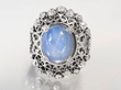 vintage Platinum Star Sapphire Ring