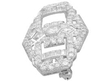 Art Deco 5.03 Carat Diamond Brooch in Platinum side