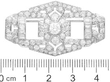 Art Deco 5.03 Carat Diamond Brooch in Platinum size