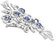 Sapphire and Diamond Spray Brooch in Platinum side