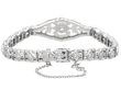 Vintage White Gold Diamond Bracelet fastened