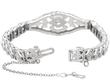 Vintage White Gold Diamond Bracelet open