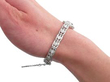 wearing Vintage White Gold Diamond Bracelet