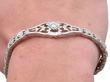 Vintage White Gold Diamond Bracelet being worn