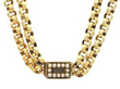 Circa 1830 2 Strand Gold Necklace with Pearl Mourning Clasp