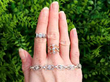 diamond rings and bracelet outside