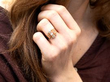 Victorian Multi Stranded Diamond Ring in Yellow Gold wearing