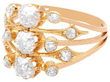 antique Victorian Multi Stranded Diamond Ring in Yellow Gold