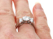 Vintage 0.85 Carat Diamond Solitaire Ring being worn