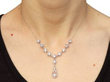 wearing 1920s Diamond Drop Pendant Necklace