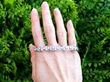 Antique Round Cut Diamond Bracelet in White Gold outside