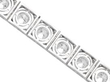 Antique Round Cut Diamond Bracelet in White Gold reverse