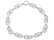 0.62 Carat Diamond Bracelet in Gold and Platinum closed