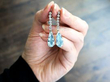 Aquamarine Drop Earrings with Diamonds