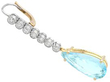 Aquamarine Drop Earring with Diamonds