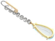 Pear Cut Aquamarine Drop Earring with Diamonds reverse