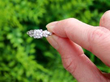 1920's Platinum Diamond Engagement Ring outside